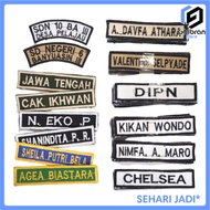 MINIMAL Embroidered Chest Name Embroidery size 2x8,5cm Minimum 100PCS // Bet chest name // School un