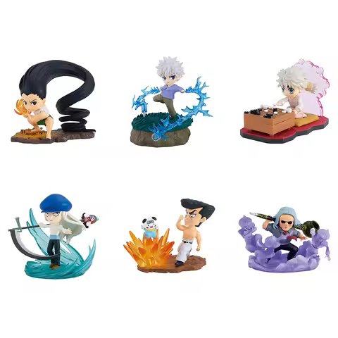 Original HUNTER×HUNTER 4 GON·FREECSS Killua Zoldyck Kaito Miniature Scene Action Figures Model Deskt