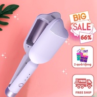 Hippie Water Wave Curly Hair Curler 36mm, Hairdresser with 3 Heat Modes, Built-in Ion to Protect Dam