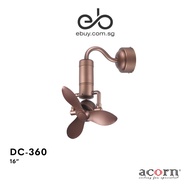 Acorn Corner DC-360 16" Corner Fan Ceiling And Wall Mount