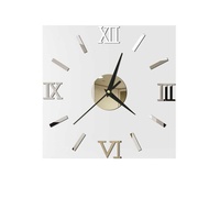 Note Roman Small Clock 3d Stereo Mirror Wall Sticker Clock 36cm DIY Weight about 75g