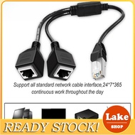 RJ45 Ethernet Splitter 1 to 2 Port Network Adapter RJ45 Male to Dual Female LAN Splitter Adapter