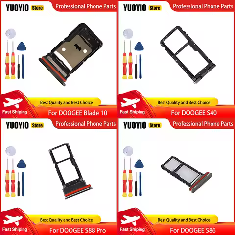 Sim Card Holder For DOOGEE S40 S86 S88 Pro Blade 10 Play Phone Sim Card Slot Tray Holder Perfect Rep