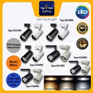 Lampu Track 7W 12W 18W 24W 30W 36W Modern LED Track Light Black / White Spotlight Track Rail 1 Meter