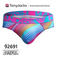 กางเกงในชาย Andrew Christian Underwear Avalon Brief w/ ALMOST NAKED® - Blue/Pink/Rainbow by TonyJocks ทรงบรีฟ เอวโลโก้ ชมพู ฟ้า ผ้านุ่มลื่น สีรุ้ง กกนผช กกนผู้ชาย กางเกงในผช กางเกงชั้นในผช 92691