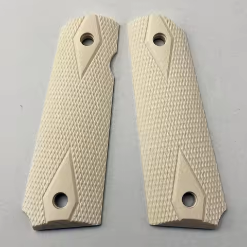 1Pair 1911 Grips White Resin Grips Patch Custom Grips CNC Material 1911 Accessories