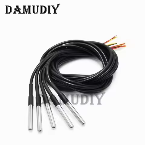 5-10pcs DS18b20 temperature probe temperature sensor 1M 2M 3M DS1820 Stainless steel package Waterpr