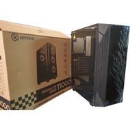 Keytech T1000 Terminator Series Tempered Glass Mid Tower Gaming Case