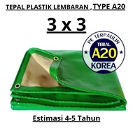 Terpal 3x3 A20 Korea Tebal golden army Terpal plastik tenda tutup Truk anti air