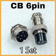 1 Set CB 6p Male Female 6pin Connector Aviation Plug 6 pin