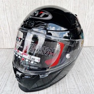 Helm Kyt Striker Solid Black Glossy Paket Ganteng / Kyt Full Face