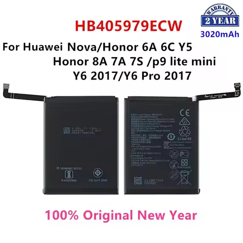 100% Orginal HB405979ECW 3020mAh Battery For Huawei Nova Enjoy 6S Honor 6C Y5 2017 p9 lite mini AZ-A