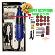 Mini Die Grinder Mollar MG005B 1 SET 40 pcs / Gerinda Mini Multifungsi MG 005B - Bor tuner MIKA