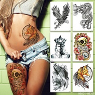 Flower Arm Waterproof Long Lasting Tattoo Sticker Skeleton Geisha Eagle Water Transfer Printing Drag