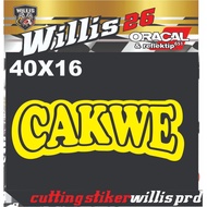 Cakwe writing stickers for selling trading cart glass