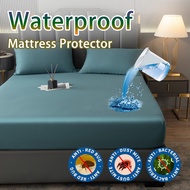 100% Waterproof Fitted BedSheet Soft Breathable Anti-Dustmite Premium Quality Anti-Bacterial Mattress Protector Single/Queen/King 5 Size