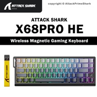 ATTACK SHARK X68PRO HE Wireless Magnetic Keyboard 66 Keys RGB Tri-Mode 8000Hz  RT