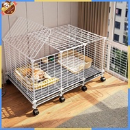 Dog Cage Small Dog Bold Reinforced with Toilet Separation Indoor Dog Villa Chicken Cage Rabbit Cage NUMA