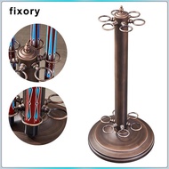 fixory Floor Standing Pool Cue Rack with 6 Holes Billiard Stick Storage Holder for Game Room Club Ba