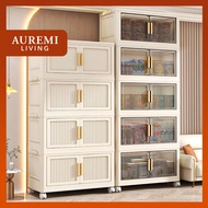 Auremi 40-80cm Lowest Price Gap Storage Organizer Magnetic Door Foldable Storage Cabinet Double Door