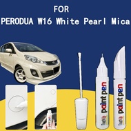FOR PERODUA W16 White Pearl Mica Scratch Repair Pen for Deep and Light Scratches Touch Up
