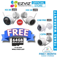 Ezviz C3TN 3MP C3W PRO 4MP H3 3K 5MP H3C 2K 4MP Color Night Vision Two Way Talk Outdoor Wi-Fi Securi
