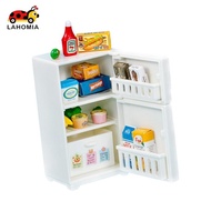 LAHOMIA Mini Fridge Toy, Mini Toy Refrigerator, Mini Refrigerator Dollhouse Mini Fridge Scene,