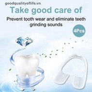 [GOOD]  4Pcs Mouth Teeth Guard For Teeth Grinding  Night Rubber Protection Mouth Guard Mouth Clenchi