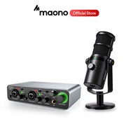 Maono PS22 Audio Mixer Professional Audio Interface Microphone Set for PC,Smart Phone,Recording,Live
