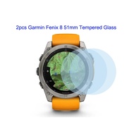 [New] [2pcs] Garmin Fenix 8 51mm / Fenix 8 51mm Solar Tempered Glass Screen Protector