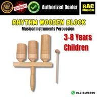 [3-Rows] Rhythm Wood Block/ Wood Tone Block/Wood Scraper Block Musical Instruments Percussion for 3-