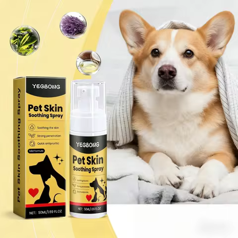 Pet Skin Soothing Spray Relieve Discomfort for Dogs Cat Flea Control Alleviate Skin Scratching Licki