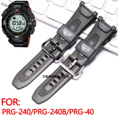 Watch Accessories For Casio Protrek Prg-240 PRG-40 Pathfinder Series Rubber Wrist Watch Band Strap M