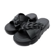 SIMWOOD Sandal Wanita Elegan Sendal Slop Tali Silang Slip On Sandal Olahraga Kasual Tebal Wanita