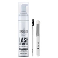 STACY LASH 6.76 fl.oz / 200ml Eyelash Extension Shampoo + Brush/Eyelid Foaming Cleanser/Wash for Ext