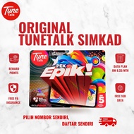 Simkad Tunetalk Epik+ | Tune Talk Sim Card High Speed 4G 5G Data Plan | Epik50 Epik35 Epik25
