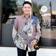 Tunik Batik Blarak Warna-Warni Jumbo dengan Kancing Depan untuk Wanita