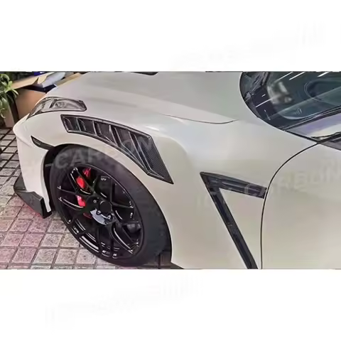 JCYECF Real Dry Carbon Fiber For Nissan GTR R35 350Z 370Z Z33 Z34 2008-2017 Front Fender Air Vent Ca