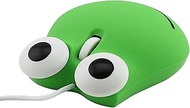 elec Space USB Wired Mouse, Frog Shape, 1600DPI, 3.66 x 2.96 x 1.38 in, Green