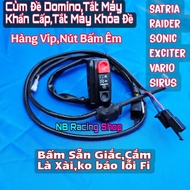 Cùm Công Tắc Đề DOMINO Câu Sẵn Cho Satria Raider Sonic Exciter Vario Sirus .NB Racing Shop