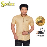Sonali Men's Shirt Modern Casual Indian Traditional (Top) Tshirt Men Fashion Indian Kurta For Men Q0