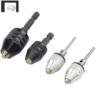 4PCS Drill Chuck Quick Change Adapter Mini 3-Jaw Drill Chuck Screwdriver Adapter Electric Drill Conv