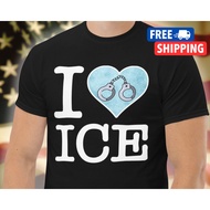 I Love ICE Shirt Donald Trump 2025 Immigration Customs Enforcement XS-3XL