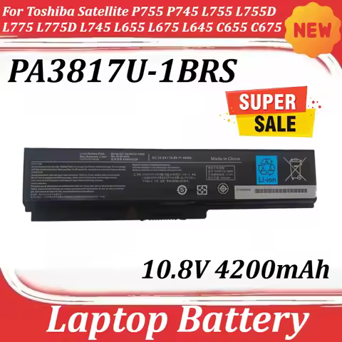 PA3817U-1BRS 10.8V 4200mAh Battery for Toshiba Satellite P755 P745 L755 L755D L775 L775D L745 L655 L
