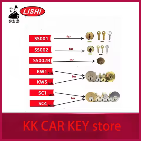 for Home Door Civil Locks Lishi 2 in 1 Tool SS001 SS002 SS002R pro R52 KW1 KW5 SC1 SC4 SC20 M1/MS2 A