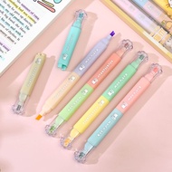 吻朵可爱猫爪荧光笔高颜值学生用彩色记号笔学生划重点手账笔Kiss a cute cat claw highlighter for students with high color valueS3GfV