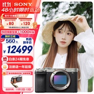 索尼（SONY）Alpha 7C II全画幅微单相机 创意外观滤镜 轻便小巧 简易操控 银色 单机身（a7c2/A7C II/A7CM2）