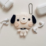 White Dog EarPods Pouch for AirPods 1/2/3/Pro, cute airpods 保護套