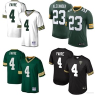 fuz Green Bay Packers NFL Football Jersey No.23 Alexander No.4 Favre Top Tshirt Legend Jersey Sport Tee Unisex