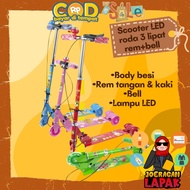 ️JOERAGAN Lapak ️ SCOOTER SCOOTER 508 Iron BODY+3 LED Wheels+Handbrake Kids Toys Lights